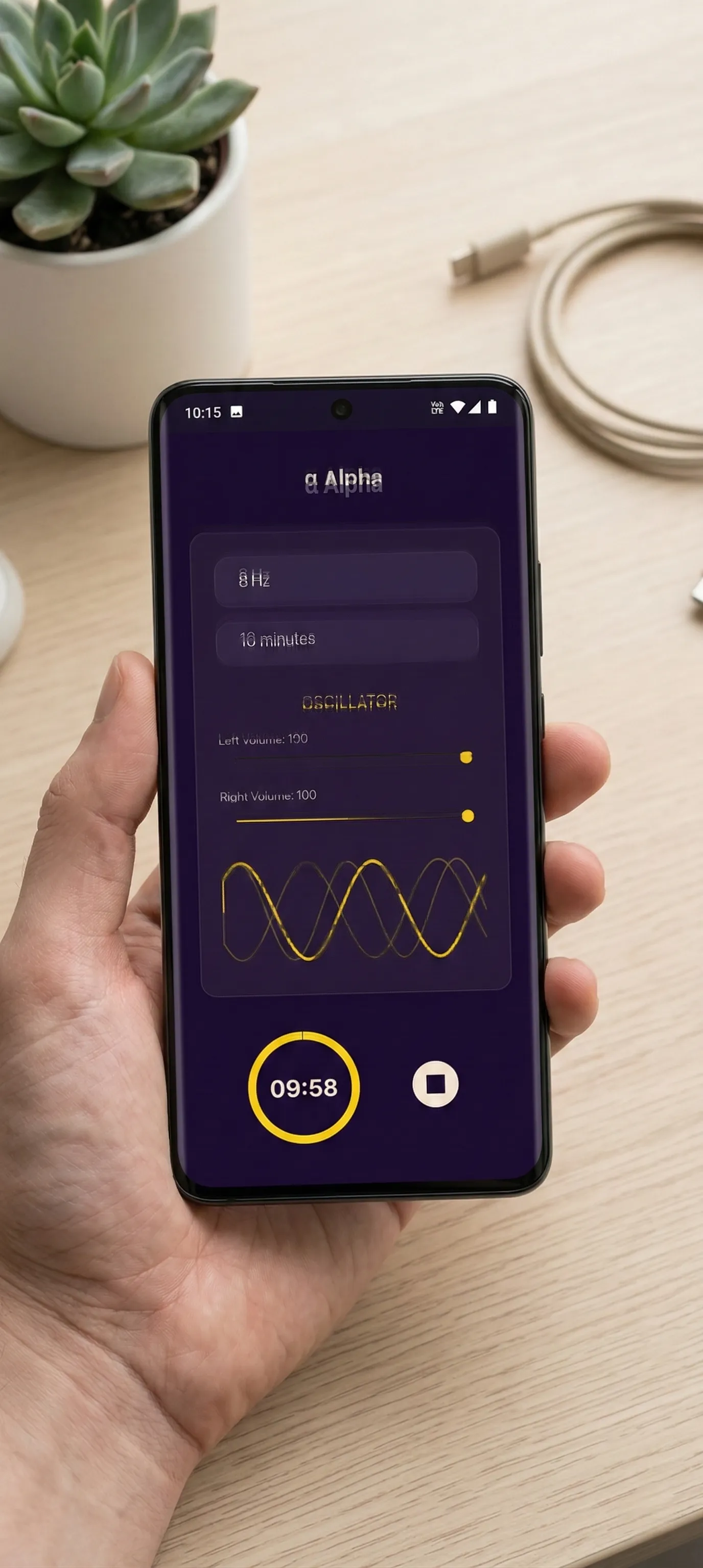 Binaural Harmonic Beats app interface